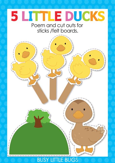 Five Little Ducks Printable